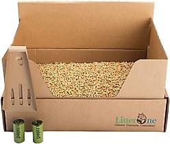Litter One Biodegradable Disposable Cat Litter Box Kit