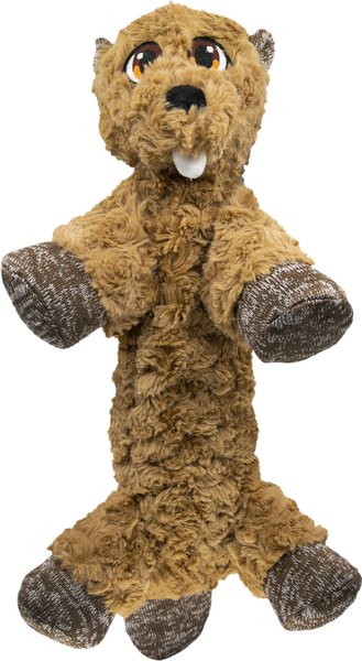 KONG Low Stuff Flopzie Beaver Squeaky Plush Dog Toy, Medium slide 1 of 4