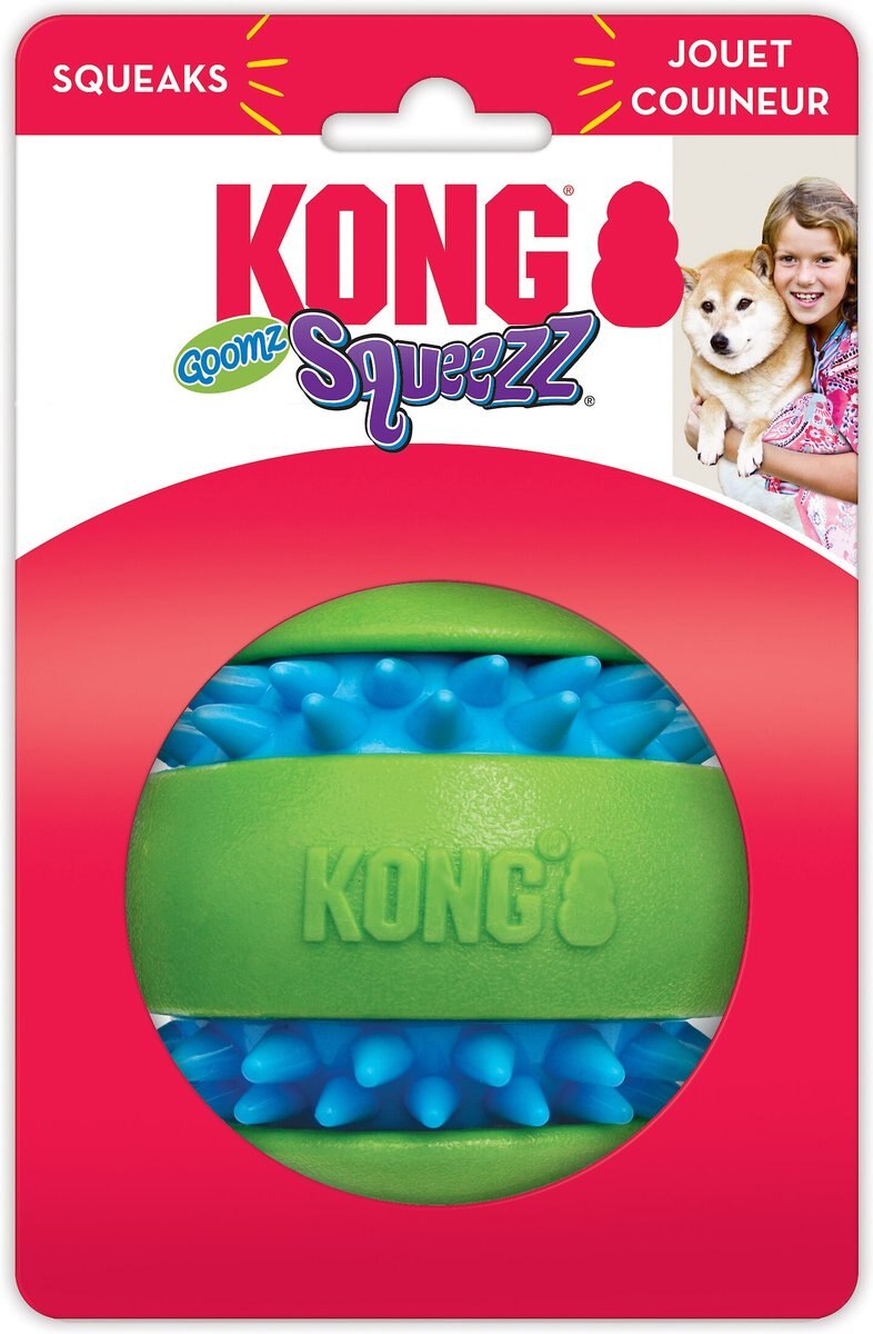 KONG Squeezz Goomz Ball Squeaky Plush Dog Toy, XLarge