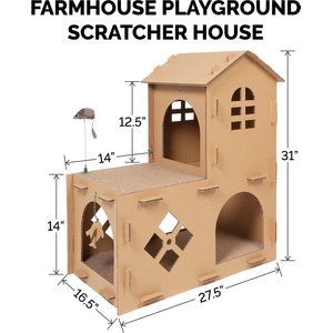 Tiger Tough Farmhouse Playground Corrugated Cat Scratcher