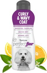 TropiClean Perfect Fur Curly & Wavy Coat Dog Shampoo, 16-oz bottle