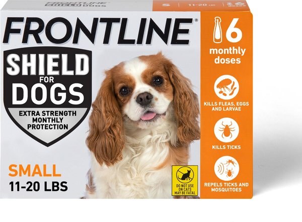 Frontline Shield Flea & Tick Treatment for Small Dogs, 11 - 20 lbs, 6 doses (6-Month Protection) slide 1 of 12