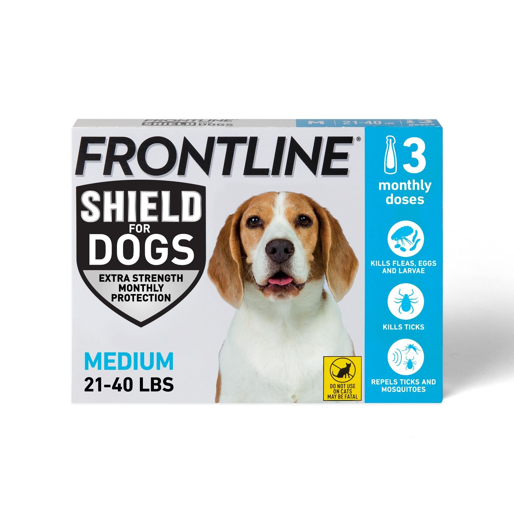 FRONTLINE SHIELD Flea & Tick Treatment for Medium Dogs, 21 40 lbs