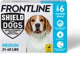 Frontline Shield Flea & Tick Treatment for Medium Dogs, 21 - 40 lbs, 6 doses (6-Month Protection)