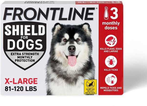 Frontline Shield Flea & Tick Treatment for Extra Large Dogs, 81 - 120 lbs, 3 doses (3-Month Protection) slide 1 of 12