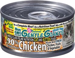 Gentle Giants Natural Non-GMO Chicken Grain-Free Cat & Kitten Canned Cat Food, 3-oz, case of 24