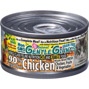 Gentle Giants Natural Non-GMO Chicken Grain-Free Cat & Kitten Canned Cat Food, 3-oz, case of 24