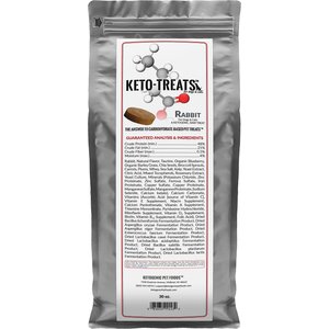 Ketogenic Pet Food Keto Rabbit Freeze-Dried Dog & Cat Treats, 30-oz bag