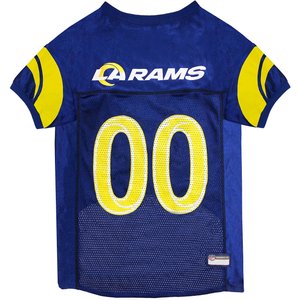 Pets First NFL Dog & Cat Jersey, Los Angeles Rams, Large