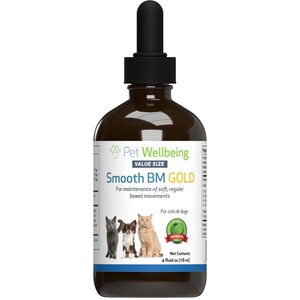 Pet Wellbeing Smooth BM GOLD Bacon Flavored Liquid Digestive Supplement for Cats & Dogs, 4-oz bottle
