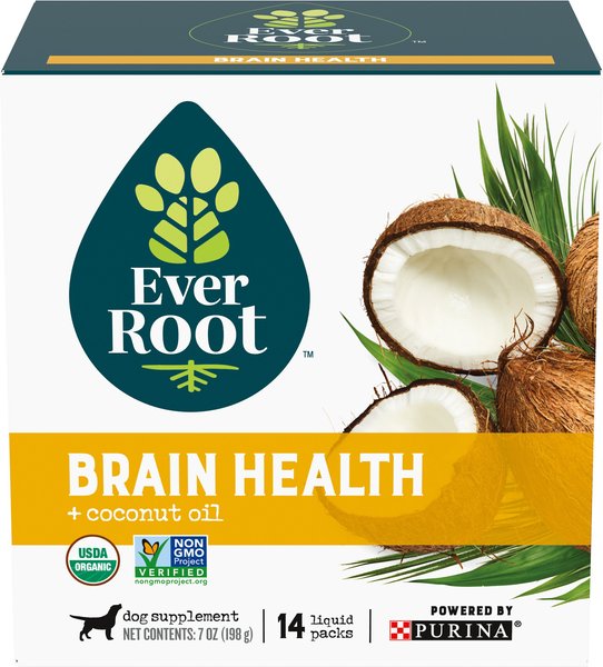 EverRoot by Purina Brain Health + Coconut Oil Liquid Dog Supplement, 0.5-oz, case of 14 slide 1 of 10