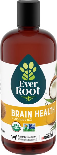 EverRoot by Purina Brain Health + Coconut Oil Liquid Dog Supplement, 16-oz bottle slide 1 of 10