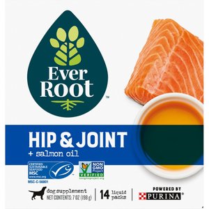 EverRoot by Purina Hip & Joint + Salmon Oil Liquid Dog Supplement, 0.5-oz, case of 14