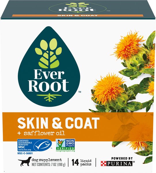 EverRoot by Purina Skin & Coat + Safflower Oil Liquid Dog Supplement, 0.5-oz, case of 14 slide 1 of 10