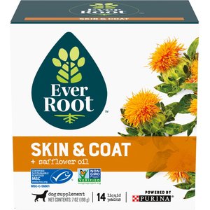 EverRoot by Purina Skin & Coat + Safflower Oil Liquid Dog Supplement, 0.5-oz, case of 14