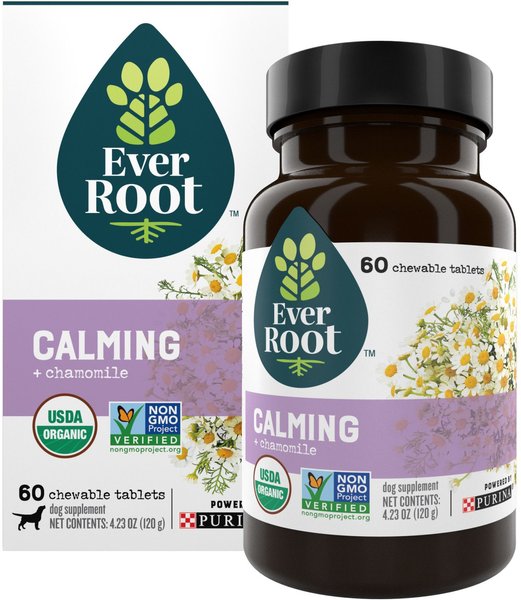 EverRoot by Purina Calming + Chamomile Chewable Tablets Dog Supplement, 60 count slide 1 of 10