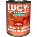 Lucy Pet Products Kettle Creations Chicken & Salmon Recipe in Gravy Wet Dog Food, 12.5-oz can, case of 12