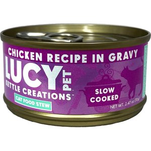 Lucy Pet Products Kettle Creations Chicken Recipe in Gravy Wet Cat Food, 2.47-oz can, case of 12