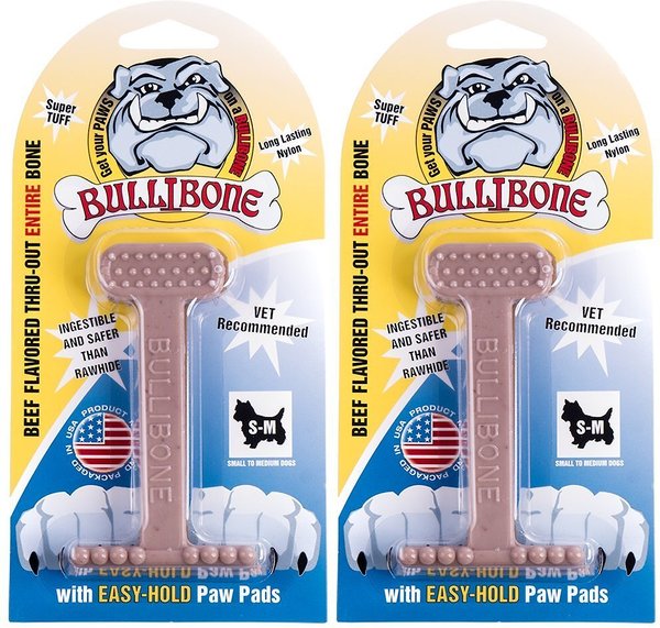 BulliBone Nylon Beef Flavor Dental Dog Chew Toy, Small, 2 count slide 1 of 2