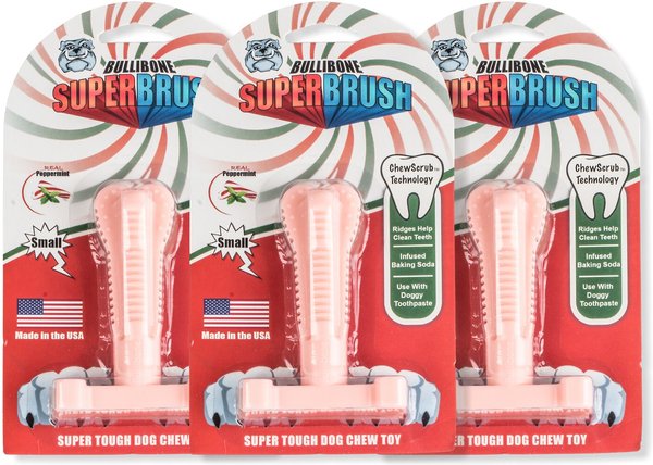 BulliBone Superbrush Peppermint Flavor Dog Chew Toy, Small, 3 count slide 1 of 1