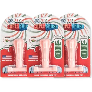 BulliBone Superbrush Peppermint Flavor Dog Chew Toy, Small, 3 count