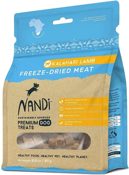 Nandi Kalahari Lamb Freeze-Dried Dog Treats, 2-oz bag