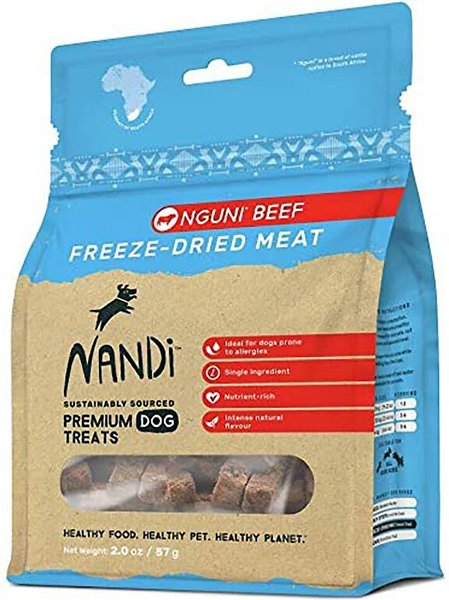 Nandi Nguni Beef Pizzle Chews Dog Treats, 3.5-oz bag