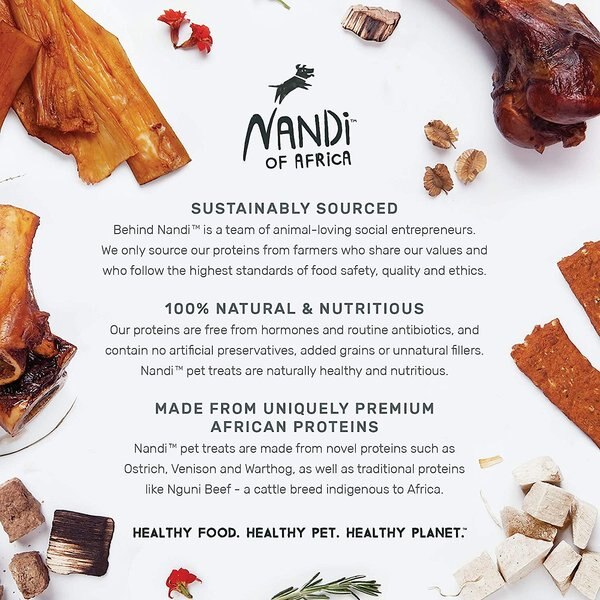 Nandi Nguni Beef Tendon Chews Dog Treats, 3.5-oz bag
