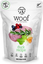 The New Zealand Natural Pet Food Co. Woof Duck Recipe Grain-Free Freeze-Dried Dog Treats, 1.76-oz bag