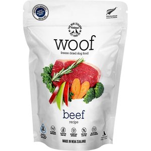 The New Zealand Natural Pet Food Co. Woof Beef Recipe Grain-Free Freeze-Dried Dog Food, 9-oz bag