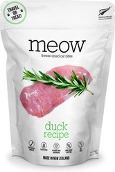 The New Zealand Natural Pet Food Co. Meow Duck Grain-Free Freeze-Dried Cat Treats, 1.76-oz bag
