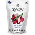 The New Zealand Natural Pet Food Co. Meow Beef & Hoki Grain-Free Freeze-Dried Cat Food, 9-oz bag