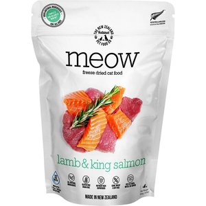 The New Zealand Natural Pet Food Co. Meow Lamb​ & King Salmon Grain-Free Freeze-Dried Cat Food, 9-oz bag