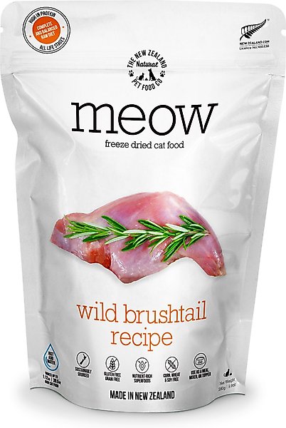 The New Zealand Natural Pet Food Co. Meow Wild Brushtail Grain-Free Freeze-Dried Cat Food, 9-oz bag slide 1 of 3