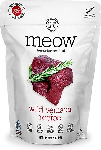 The New Zealand Natural Pet Food Co. Meow Wild Venison Grain-Free Freeze-Dried Cat Food, 9-oz bag