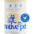 Native Pet Organic Chicken Bone Broth Powder Dog & Cat Food Topper, 5.75-oz can