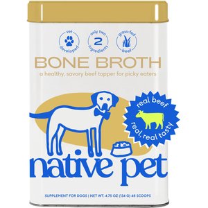 Native Pet Beef Bone Broth Powder Dog & Cat Food Topper, 4.75 oz