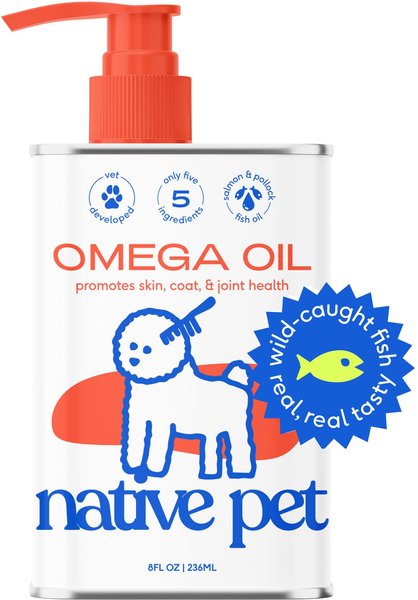Native Pet Omega 3 Fish Oil Skin & Coat Health Dog Supplement, 8-oz slide 1 of 8
