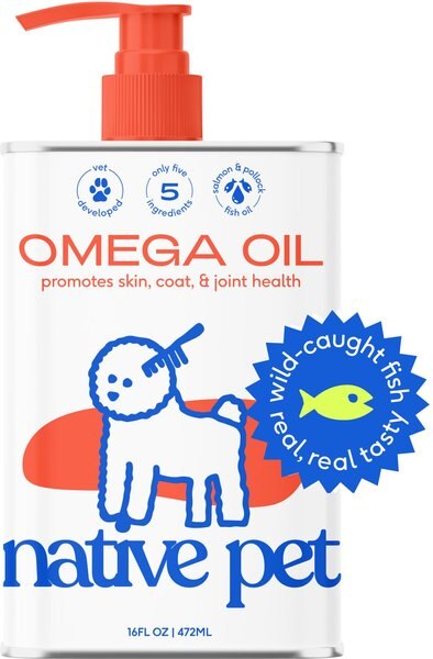 Native Pet Omega 3 Fish Oil Skin & Coat Health Dog Supplement, 16-oz slide 1 of 8