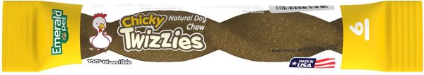 Emerald Pet Chicky Twizzies Grain-Free Dog Treats, 1 count, 6-in slide 1 of 1