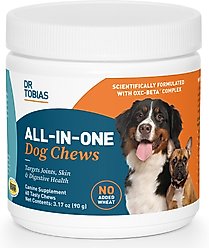 Dr. Tobias All-In-One Joint, Skin & Digestive Support Chicken Flavor Soft Chew Dog Supplement, 60 count slide 1 of 7