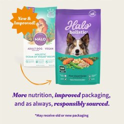 Halo Holistic Vegan Complete Digestive Health Plant-Based Recipe with Kelp Adult Formula Dry Dog Food, 21-lb bag slide 2 of 9