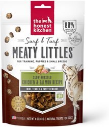 The Honest Kitchen Surf & Turf Meaty Littles Slow Roasted Chicken & Salmon Recipe Dog Treats, 4-oz bag