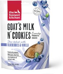 The Honest Kitchen Goat's Milk N' Cookies Slow Baked with Blueberries & Vanilla Dog Treats, 8-oz bag