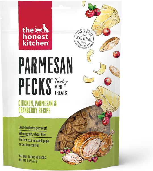 The Honest Kitchen Parmesan Pecks Chicken, Parmesan & Cranberry Recipe Dog Treats, 8-oz bag slide 1 of 5