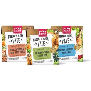 The Honest Kitchen Butcher Block Pate Variety Pack Wet Dog Food, 10.5-oz pouch, case of 3