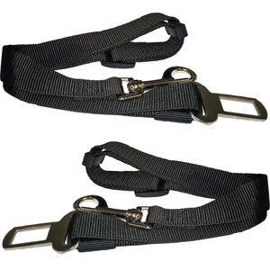 FurHaven Car Dog Seat Belt & Clip, 2 count, Black