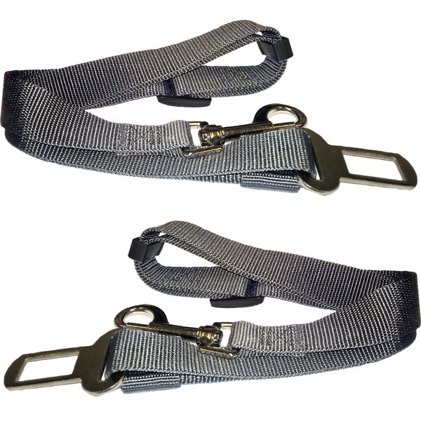 MIGHTY PAW Dog Vehicle Safety Belt, Grey/Green