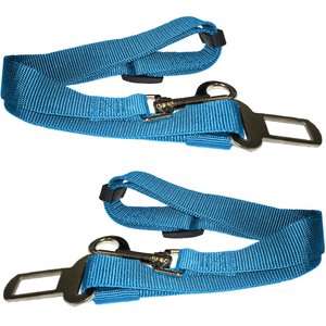 FurHaven Car Dog Seat Belt & Clip, 2 count, Lagoon Blue