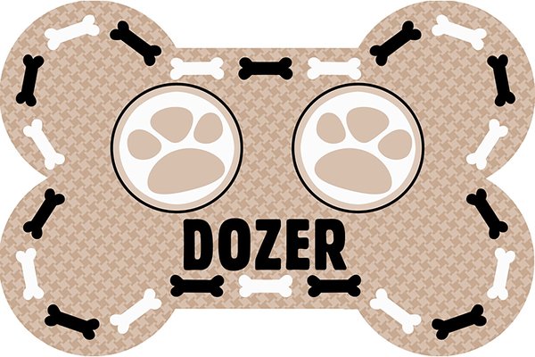 Bungalow Flooring Dog Bone Bowls Personalized Dog Placemat slide 1 of 3